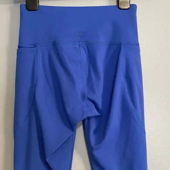 Calia by Carrie Underwood Blue Mesh Panel Leggings Pants XS - Picture 5 of 5